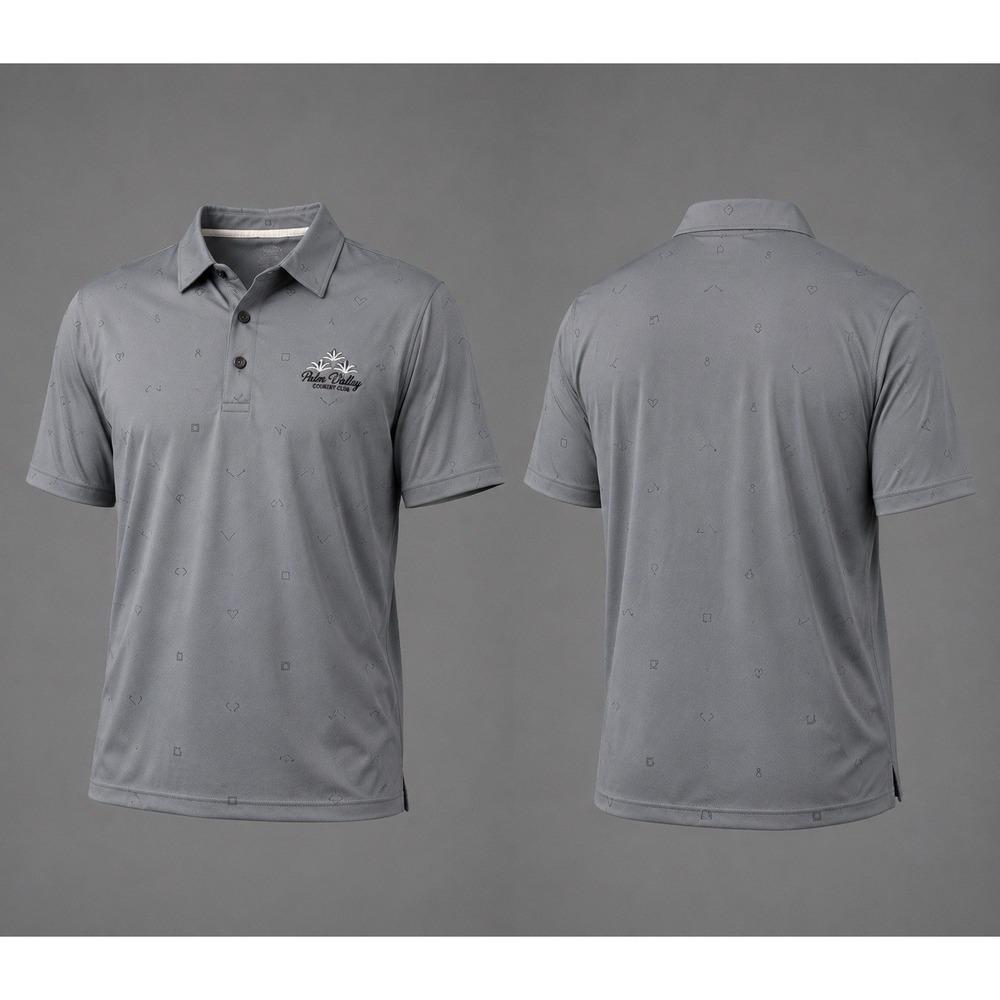 PUMA GOLF POLO PERFORMANCE SHIRT  Mens  XXL GRAY AOP GEOMETRIC